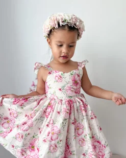 Lucinda Girls Floral Pink Dress