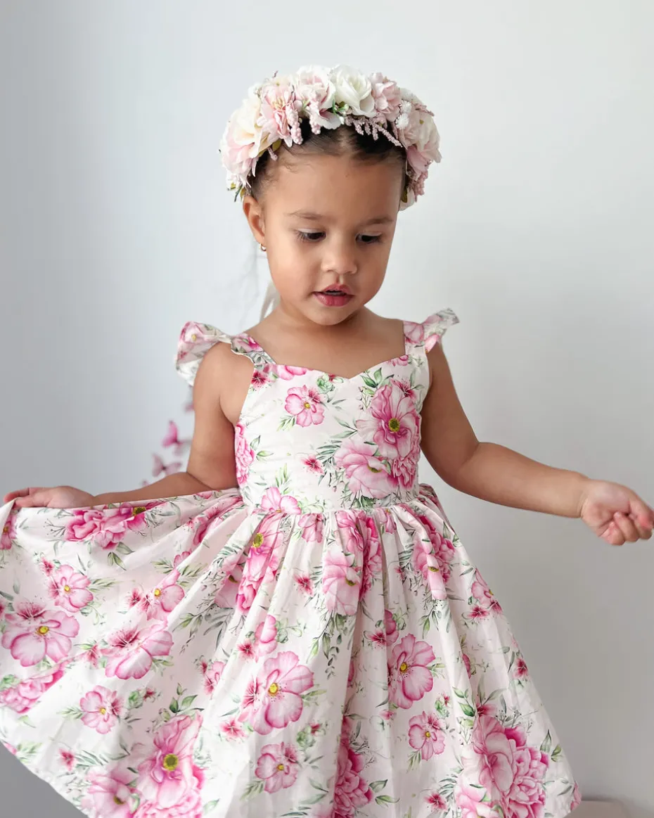 Lucinda Girls Floral Pink Dress