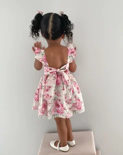 Lucinda Girls Floral Pink Dress