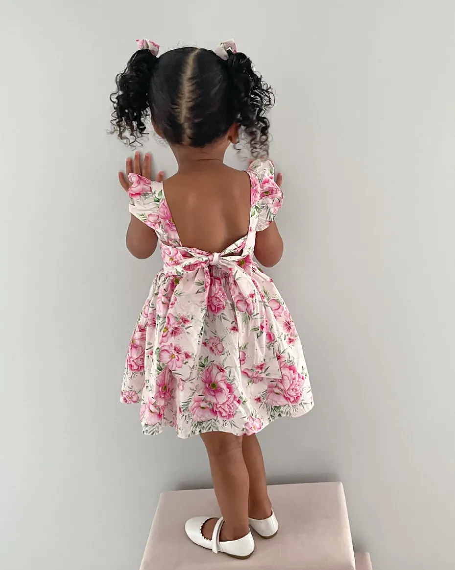 Lucinda Girls Floral Pink Dress