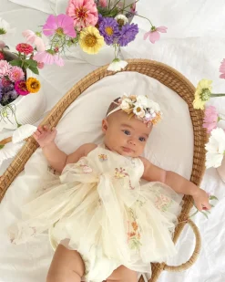 Luna Stretch Baby Girls Flower Crown