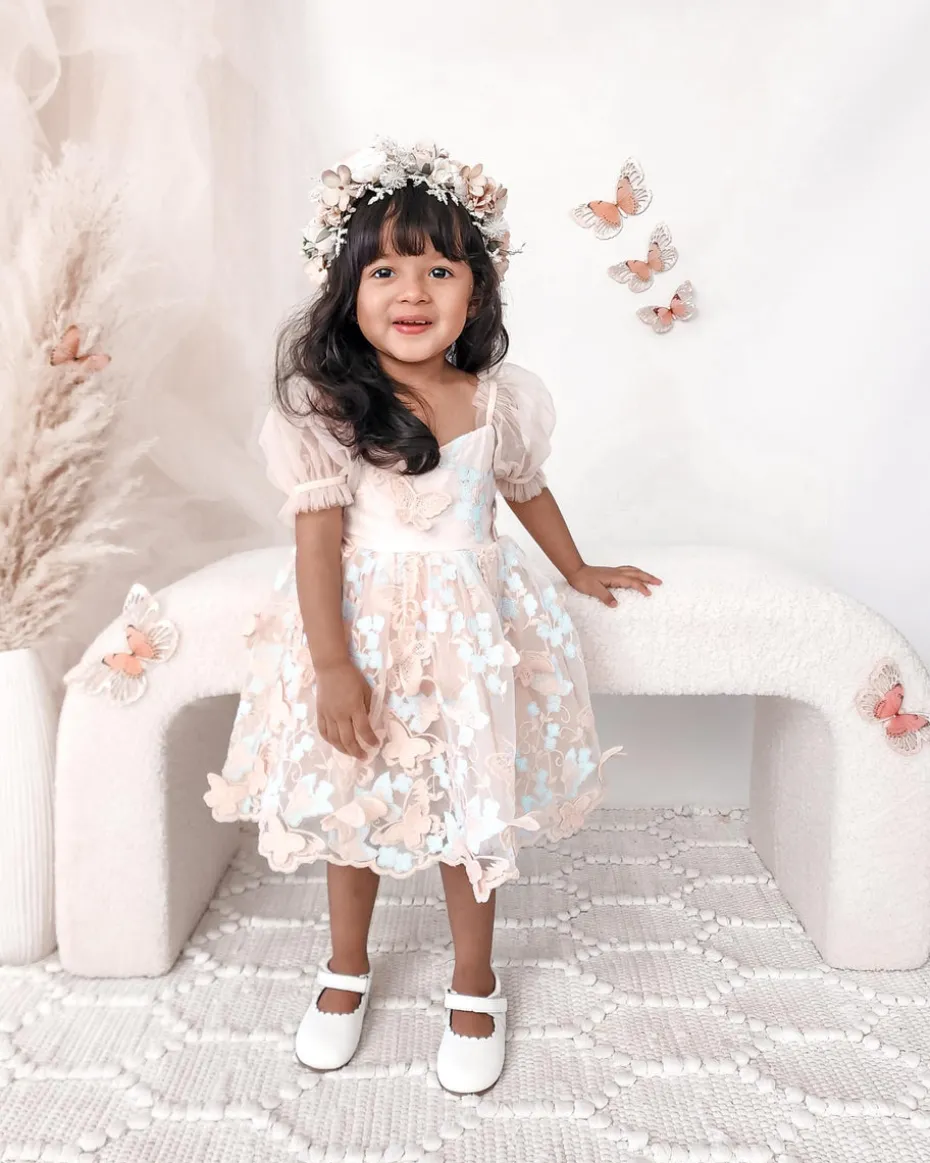 Margot Peach Rose Girls Party Dress