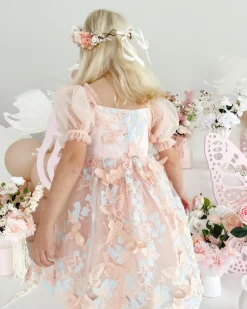 Margot Peach Rose Girls Party Dress