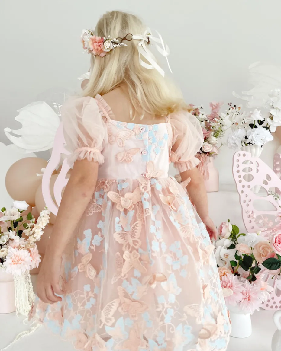Margot Peach Rose Girls Party Dress