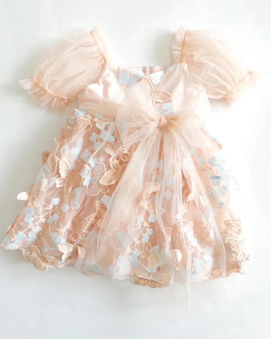 Margot Peach Rose Girls Party Dress