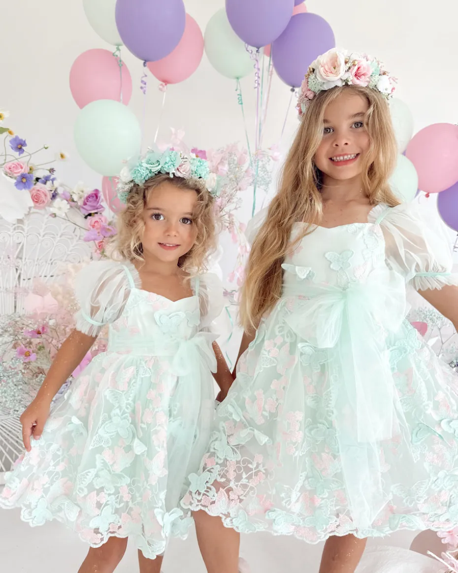 Margot Peppermint Pink Girls Party Dress