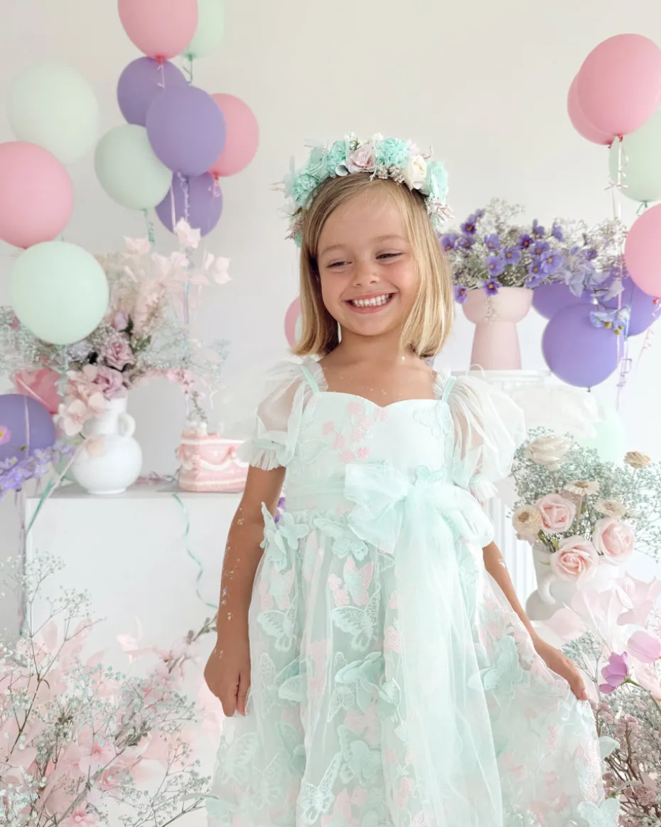 Margot Peppermint Pink Girls Party Dress