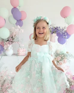 Margot Peppermint Pink Girls Party Dress