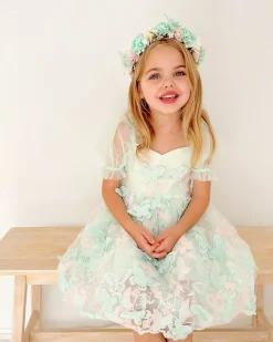 Margot Peppermint Pink Girls Party Dress