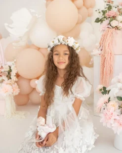 Margot White Flower Girl Dress