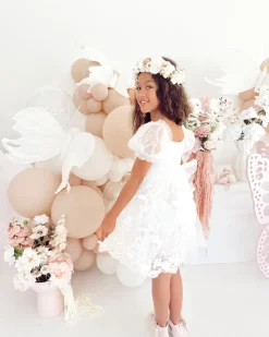 Margot White Flower Girl Dress