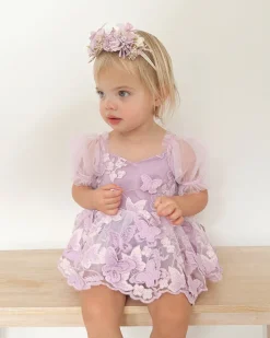Mariposa Lilac Pink Rose Stretch Baby Girl Flower Crown