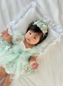 Mariposa Peppermint Pink Stretch Baby Girl Flower Crown