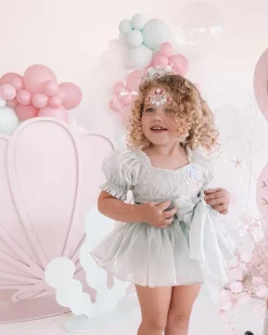 Mermaid Sequin Green Baby Girl Romper