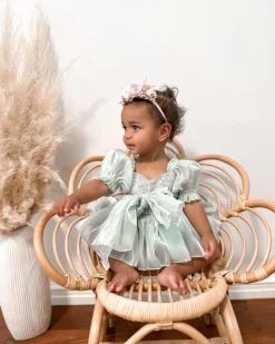 Mermaid Sequin Green Baby Girl Romper