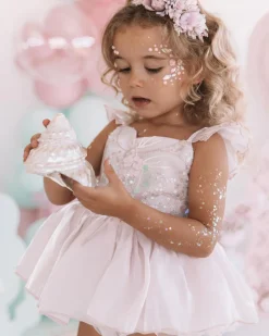 Mermaid Sequin Pink Baby Girl Romper
