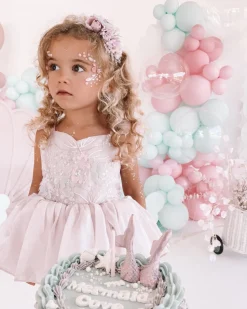 Mermaid Sequin Pink Baby Girl Romper