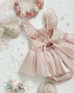 Mermaid Sequin Pink Baby Girl Romper