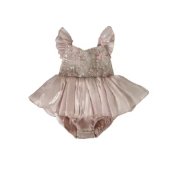 Mermaid Sequin Pink Baby Girl Romper