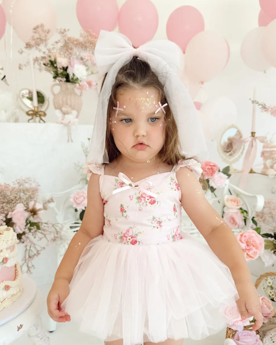 Mirabelle Flower Candy Pink Baby Girl Floral Romper
