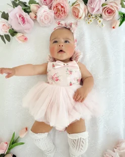 Mirabelle Flower Candy Pink Baby Girl Floral Hair Accessories