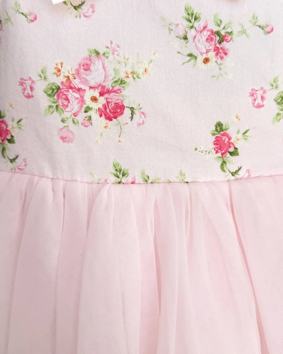 Mirabelle Flower Candy Pink Baby Girl Floral Romper