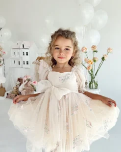 Nutcracker Champagne Girls Flower Girl Dress