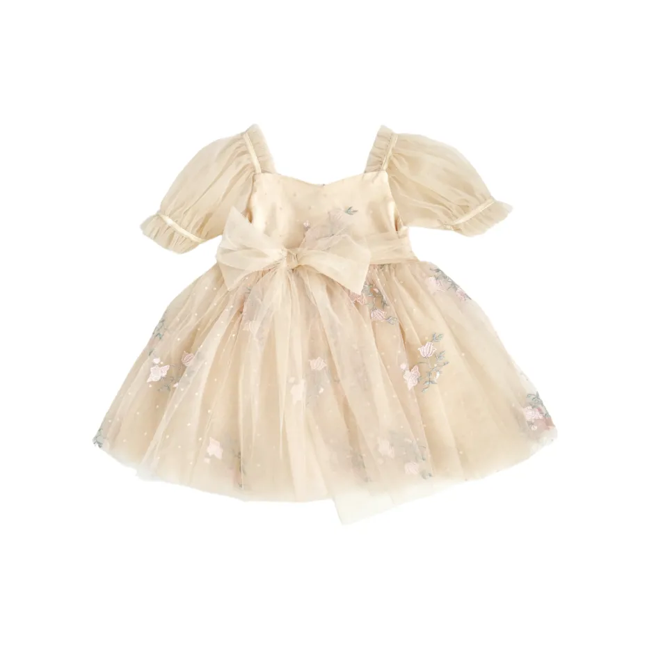 Nutcracker Champagne Girls Flower Girl Dress