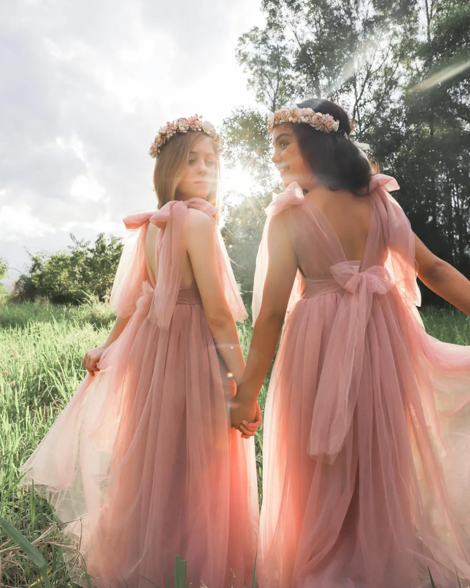 Odette Dusty Rose Flower Girl Dress