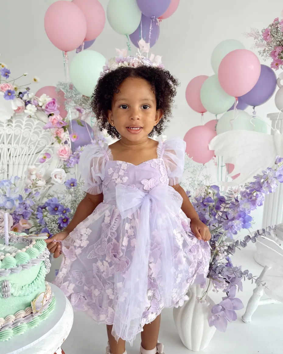 Paloma Lilac Pink Rose Girls Flower Crown