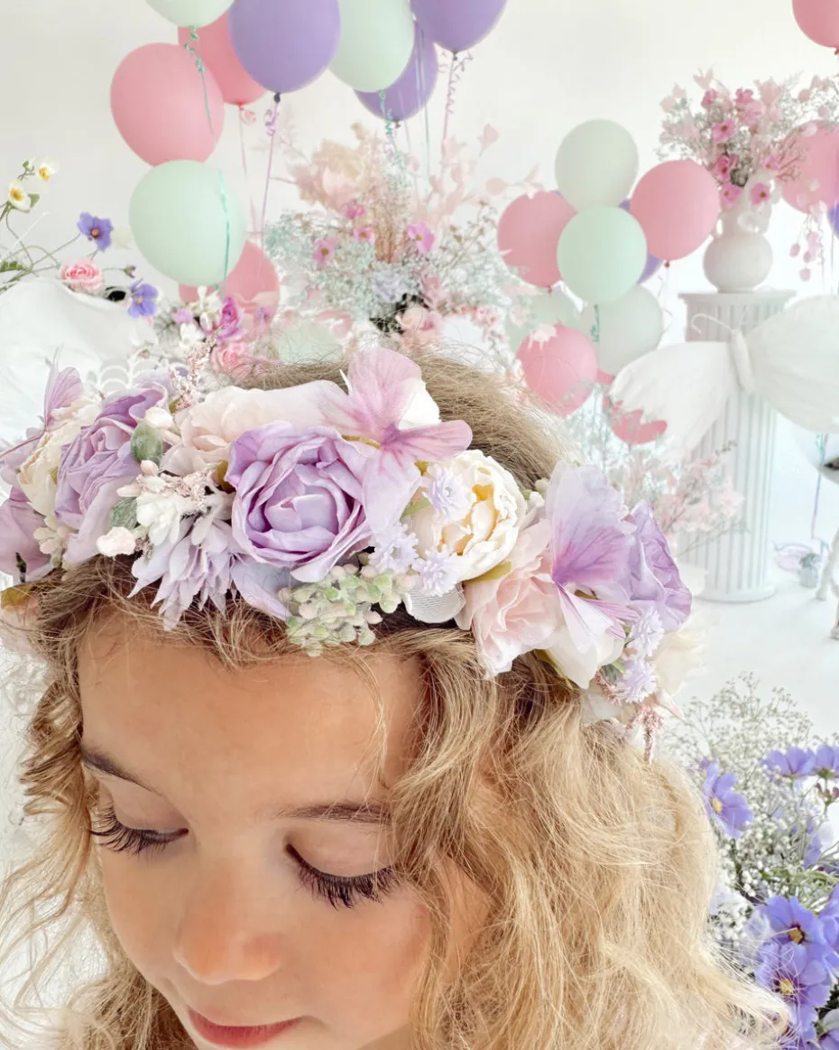 Paloma Lilac Pink Rose Girls Flower Crown