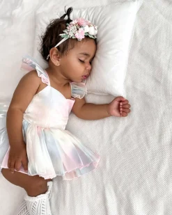 Pastel Fairyland Stretch Baby Girls Flower Crown