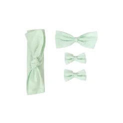 Pastel Peppermint Swiss Dot Baby Girl Tulle Hair Accessories