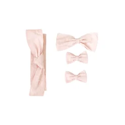Pastel Pink Swiss Dot Baby Girl Tulle Hair Accessories