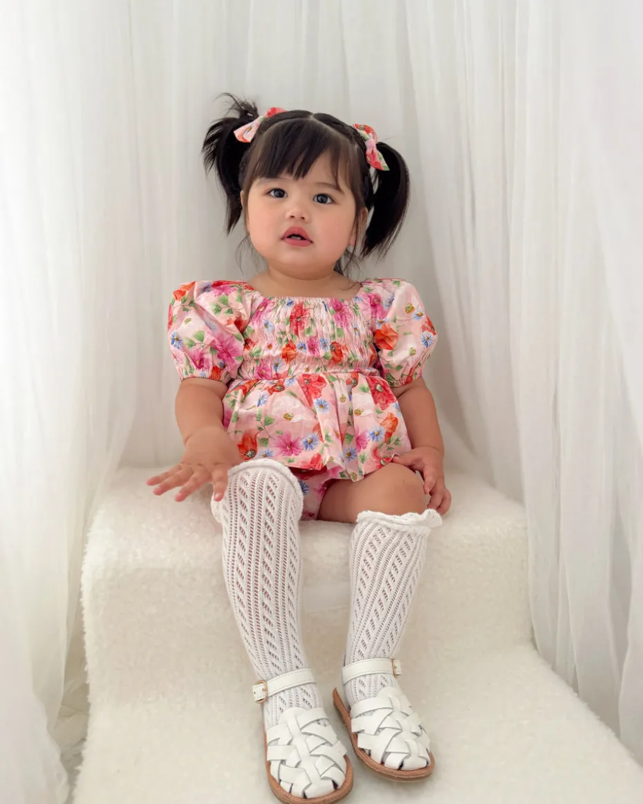 Peach Blossom Baby Girl Floral Hair Accessories