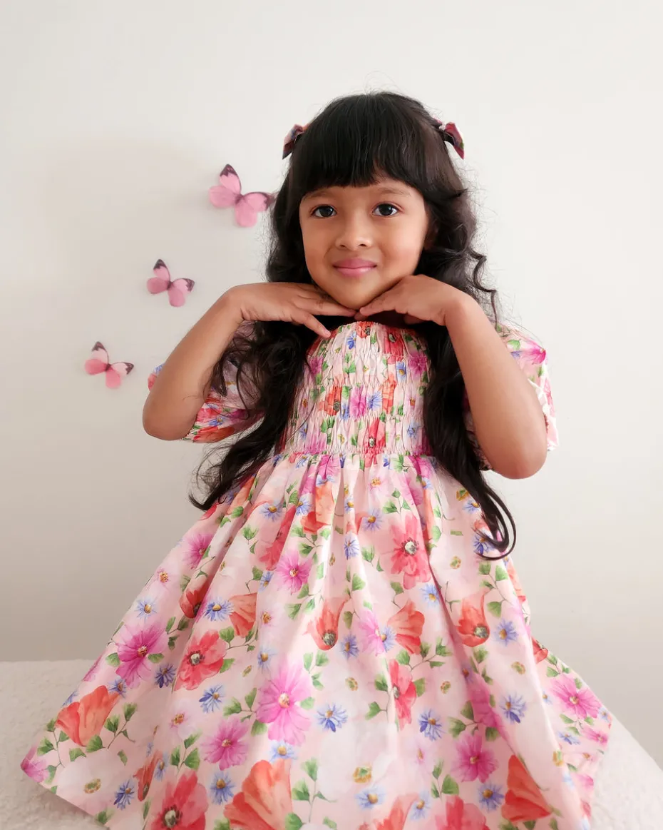 Peach Blossom Baby Girl Floral Hair Accessories