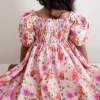 Peach Blossom Girls Floral Dress