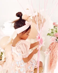 Peach Rose Baby Girl Tulle Hair Accessories