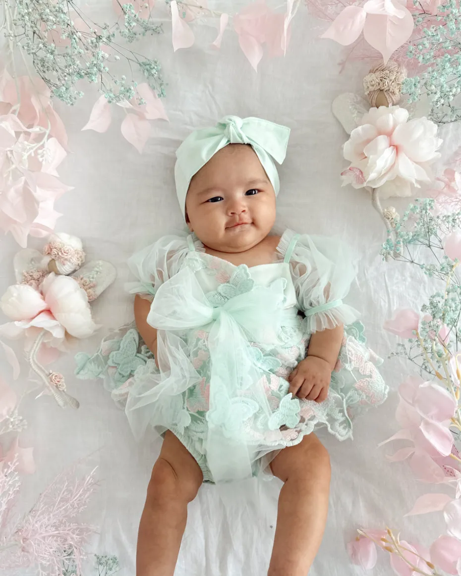 Peppermint Pink Baby Girl Tulle Hair Accessories
