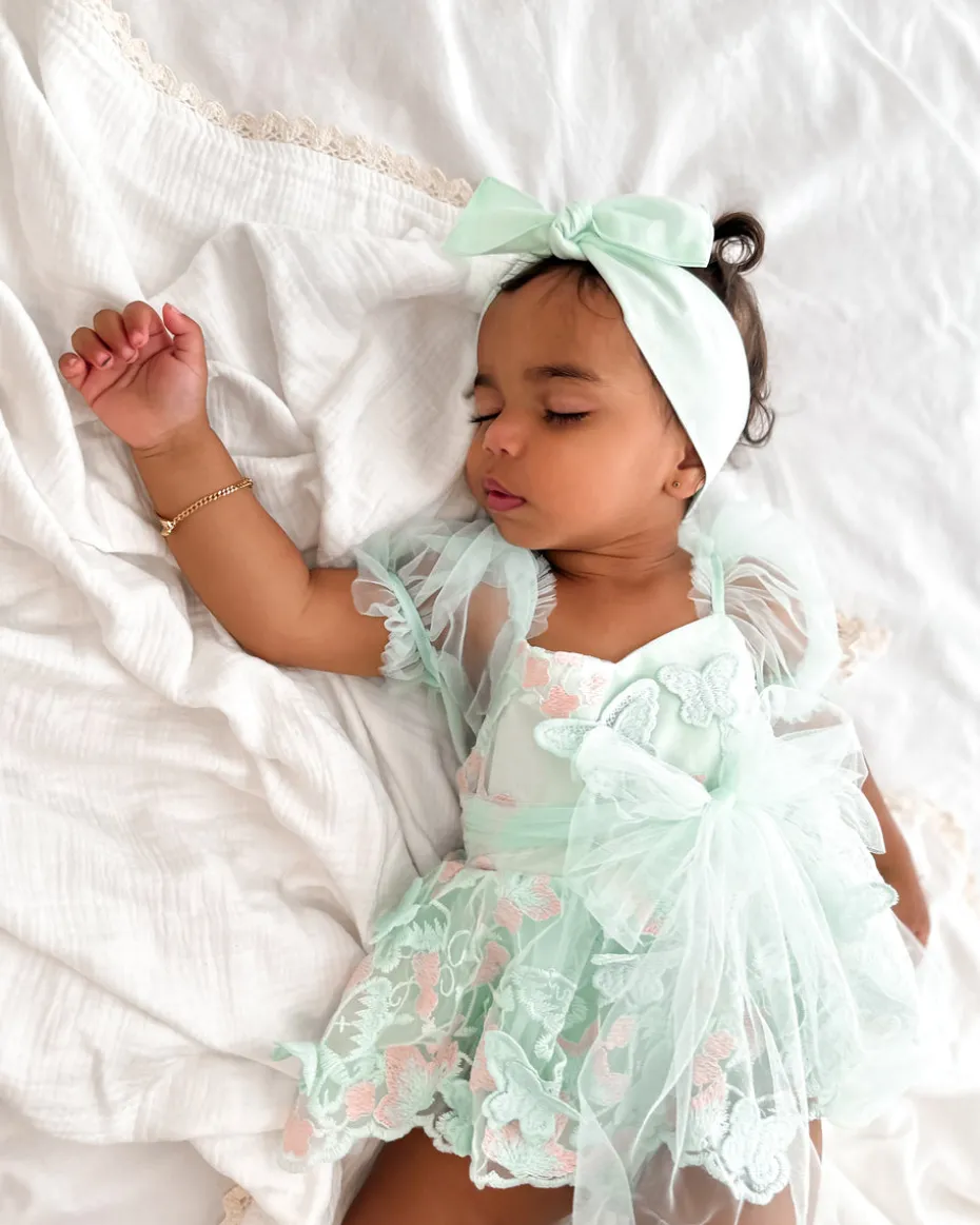Peppermint Pink Baby Girl Tulle Hair Accessories