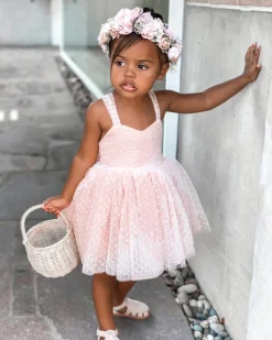 Pixie Pink Rose Flower Girl Dress