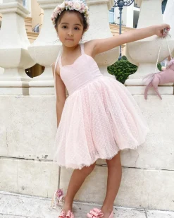 Pixie Pink Rose Flower Girl Dress
