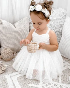 Pixie White Flower Girl Dress