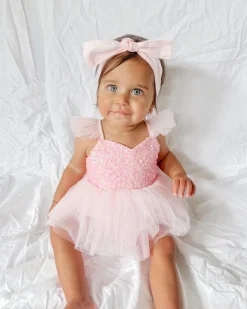Polly Candy Pink Sequin Baby Girl Romper