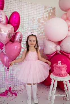 Posey Candy Pink Sequin Girls Party Dress