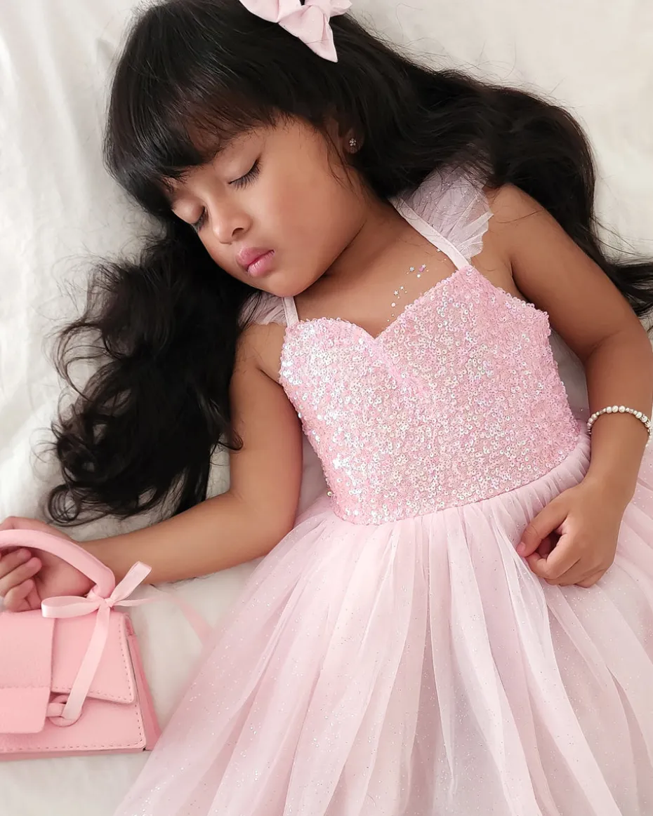 Posey Candy Pink Sequin Girls Party Dress