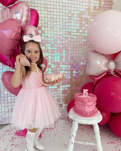 Posey Candy Pink Sequin Girls Party Dress
