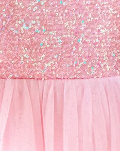 Posey Candy Pink Sequin Girls Party Dress