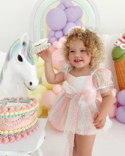 Rainbow Fairy Floss Baby Girl Romper