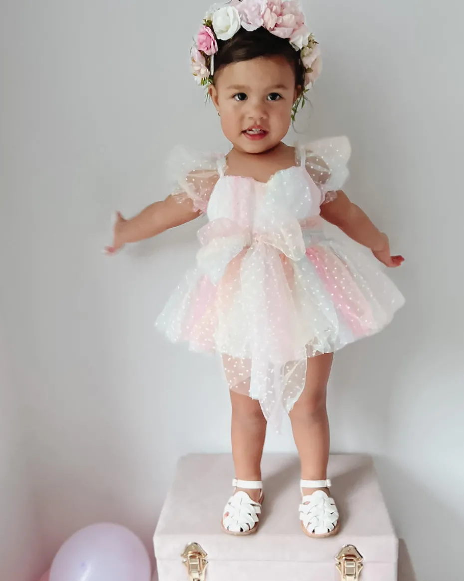 Rainbow Fairy Floss Baby Girl Romper